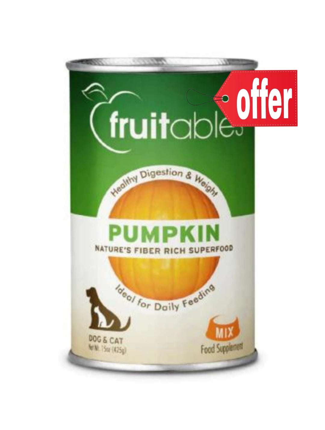 Fruitables Wet Food Digestive Supplement - Pumpkin - 15oz (425g)