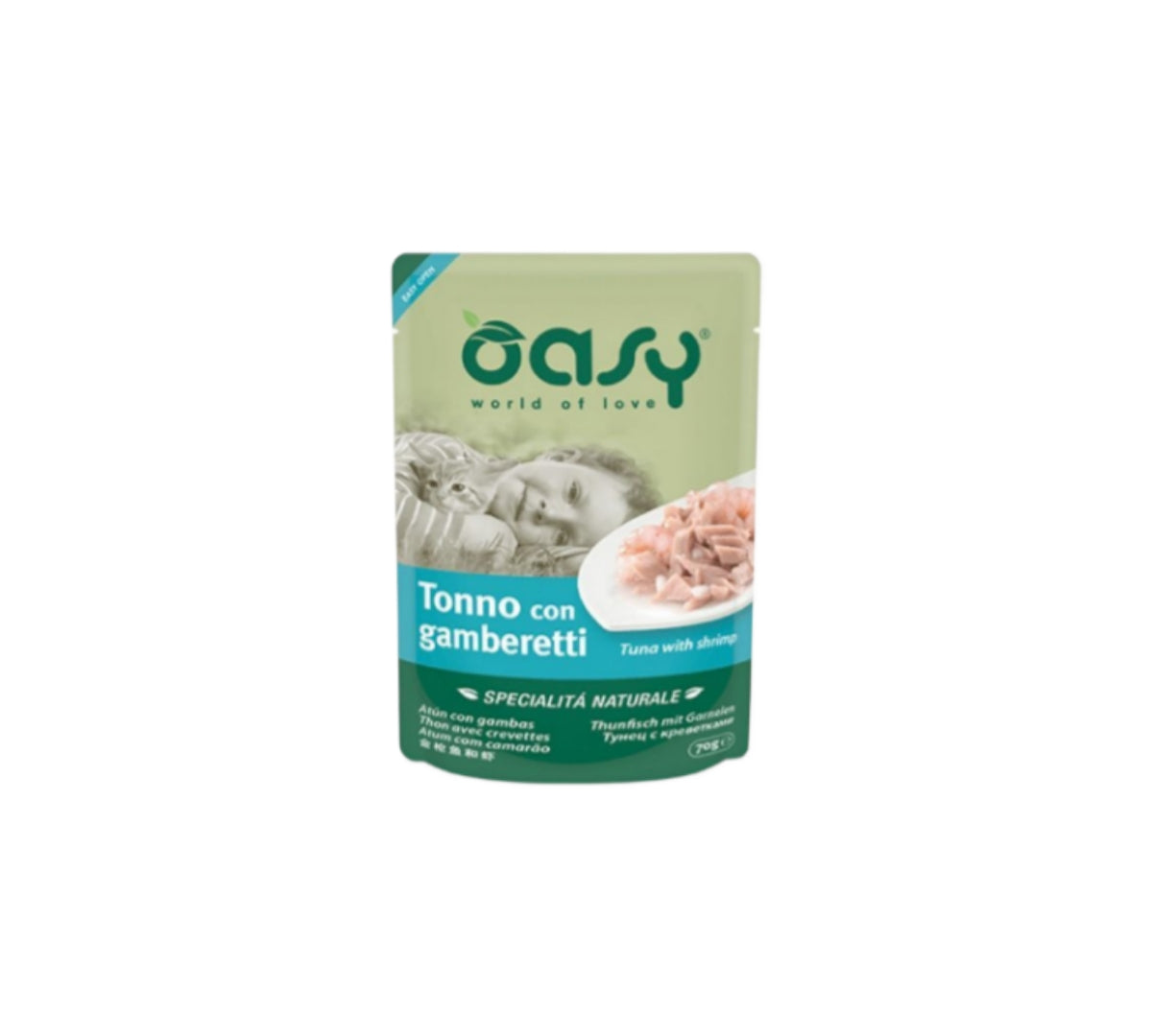 Oasy cat Tuna with Shrimp Pouch 70g