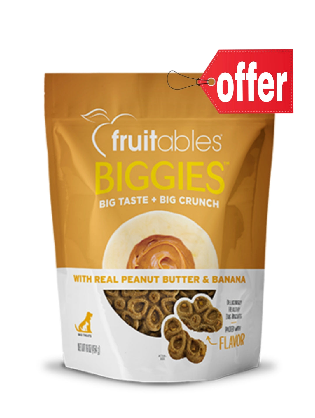 مكافأت فروتبلز شرائح زبدة الفول السوداني والموز - 16 أونصة (454 جم)