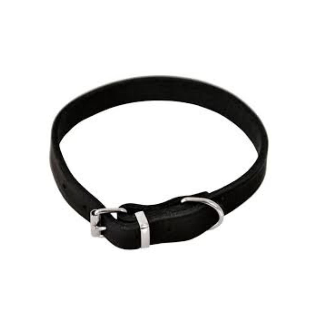Dogman Necklace Leather Blk 12mmx32cm/16mmx40cm