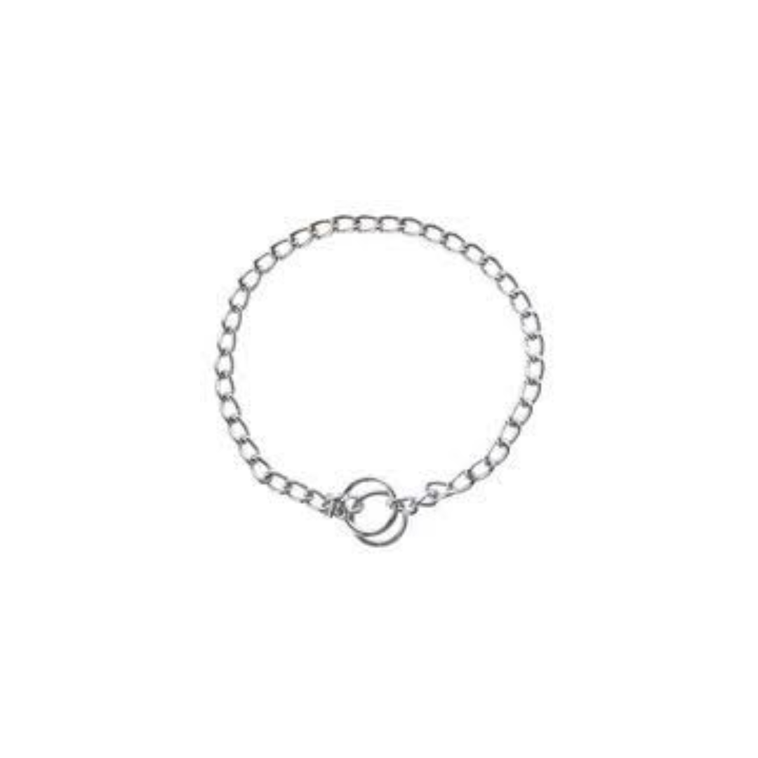 طوق للحيوانات الأليفة من بلاتينيوم بيتس للتدريب بالسلسلة لون فضي بأحجام مختلفه