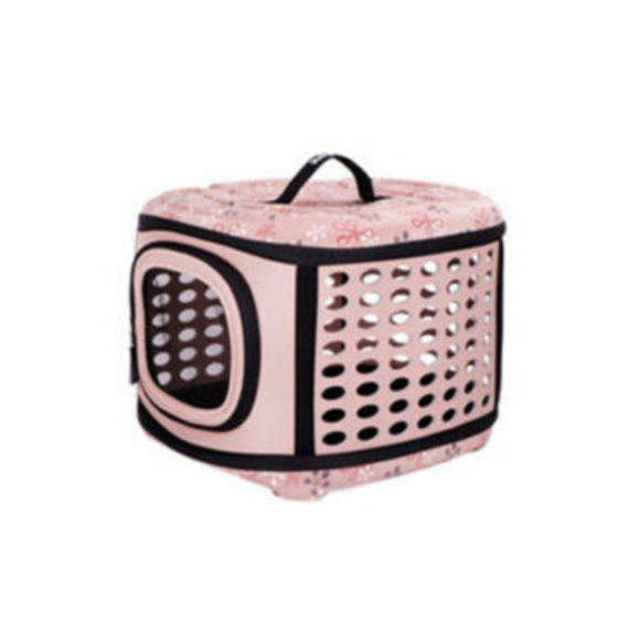 حاملة الحيوانات الأليفة القابلة للطي من إيبيايا - ٤٦×٣٦ سم - لون غروب الشمس الوردي