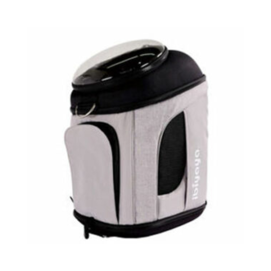 Ibiyaya-Explorer Airline Transparent Pet Carrier Plus - Navy/Gray.