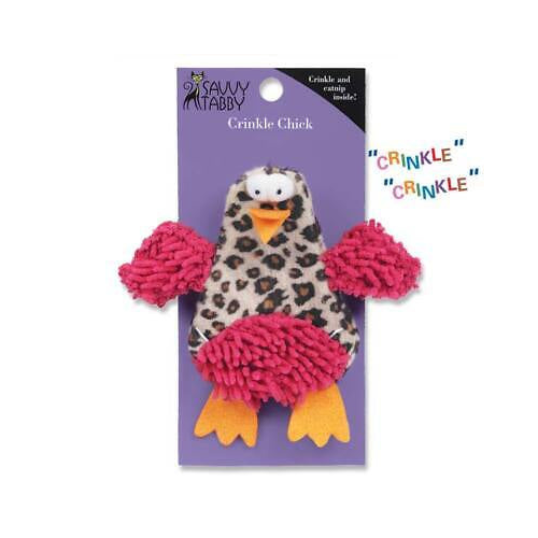 PetEdge-ST Crinkle Chick Pnkmeasures 5".