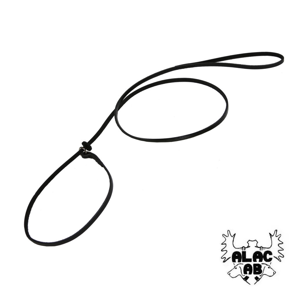 طوق دوغ مان من الجلد باللون الاسود حجم ميديم قياس 160 سم