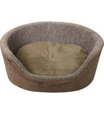 سرير دوغمان شيربا ذو الحافة العالية بني - كبير