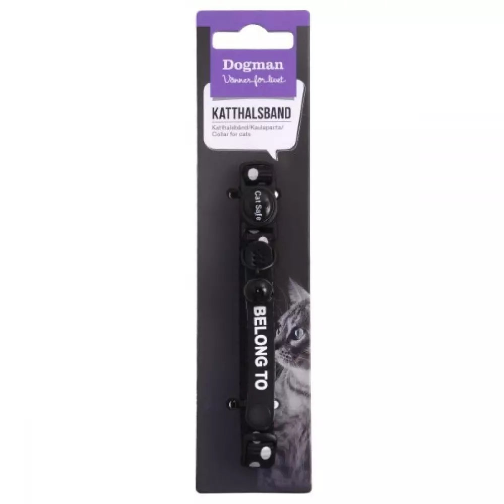 قلادة DogMan-Cat سوداء منقط (21_30 سم × 10 مم)