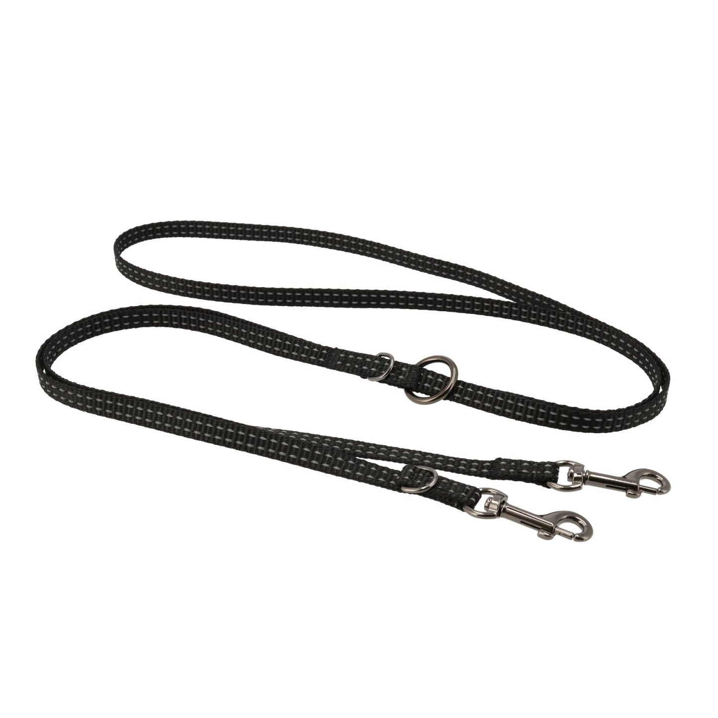 Dogman Nylon leash Iris multi - Black