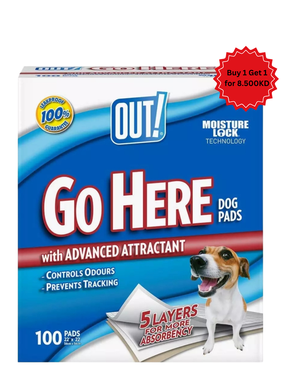 OUT Puppy Training Pads - 100 Pack