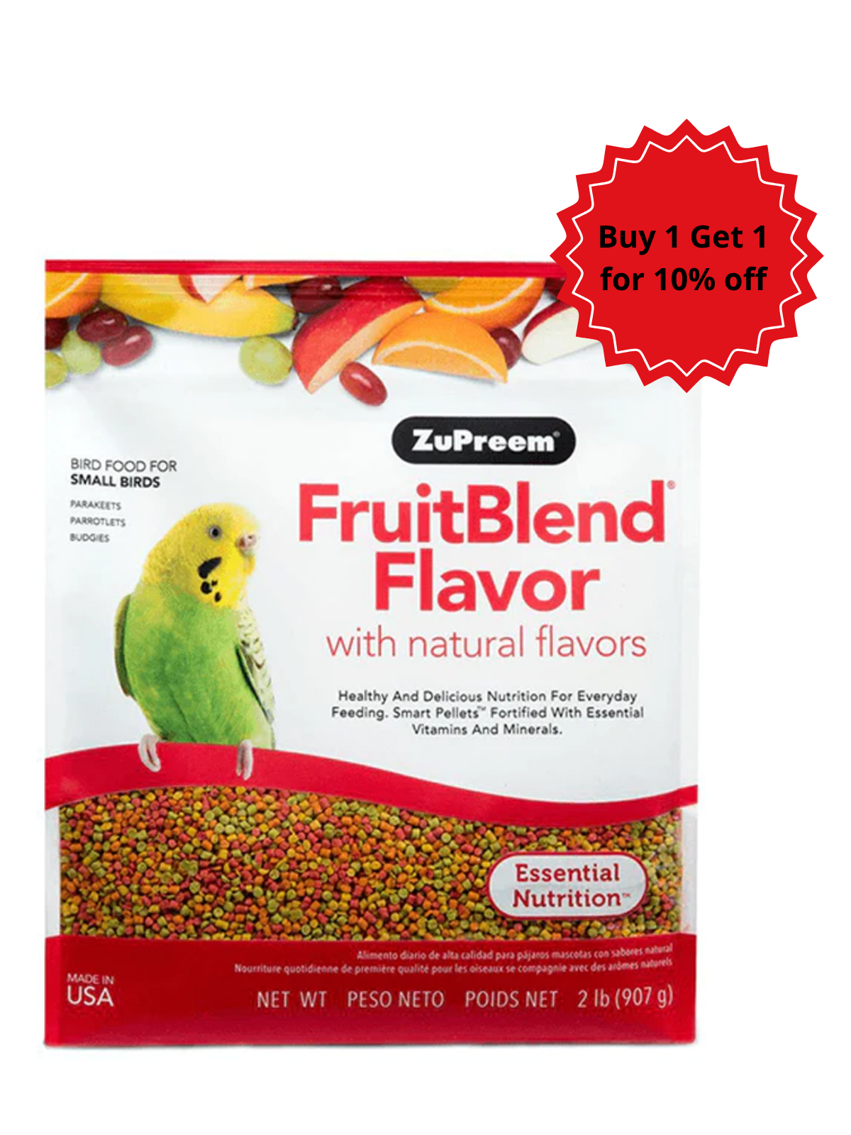 Zupreem -  FruitBlend Flavor for Small Birds 2lb (0.91kg)
