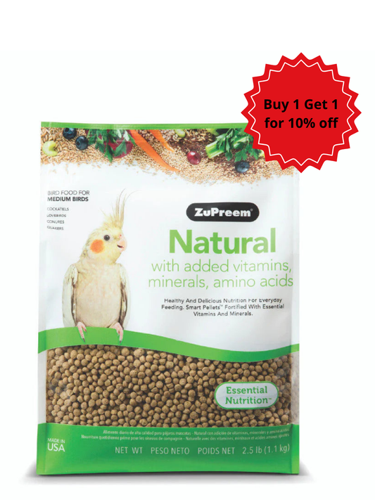 Zupreem -  Natural Avian Diet - Cockatiels 2.5lb (1.13kg)