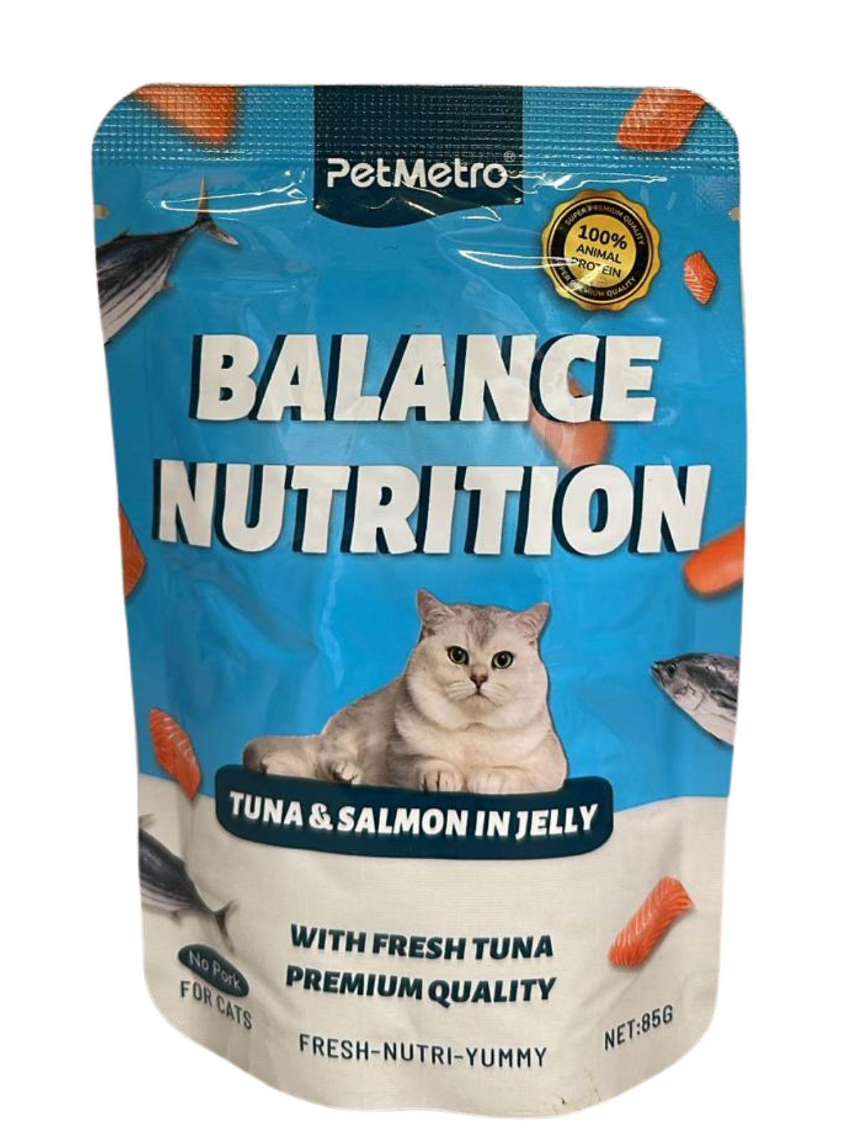 Pet Metro - Flavor Tuna&Salmon JELLY IN POUCH  85g