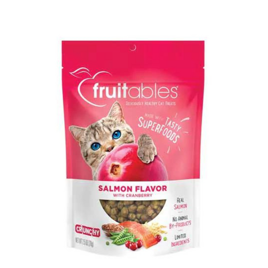 Fruitables Cat Treats - Salmon Flavour with Cranberry - 2.5oz (70g)
