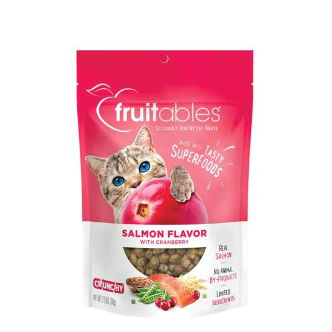 Fruitables Cat Treats - Salmon Flavour with Cranberry - 2.5oz (70g)
