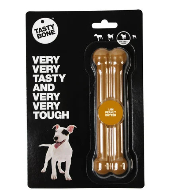 TastyBone Nylon Toy for Small Dogs, Peanut Butter Flavor
