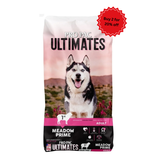 طعام ألتيميت ميدو بريم الجاف للكلاب بنكهة لحم الضأن حجم العبوة 12.7كجم