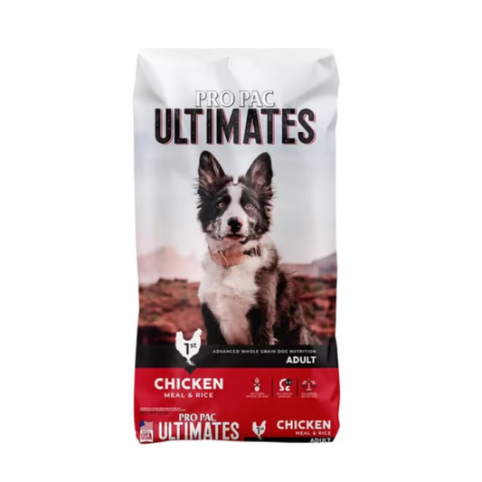 طعام ألتيميت الجاف للكلاب البالغة بنكهة الدجاج و الأرز حجم العبوة 18.1 كجم