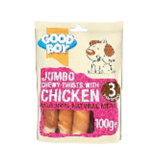 جود بوي - لفائف دجاج جامبو قابلة للمضغ  للكلاب- 100 غرام
