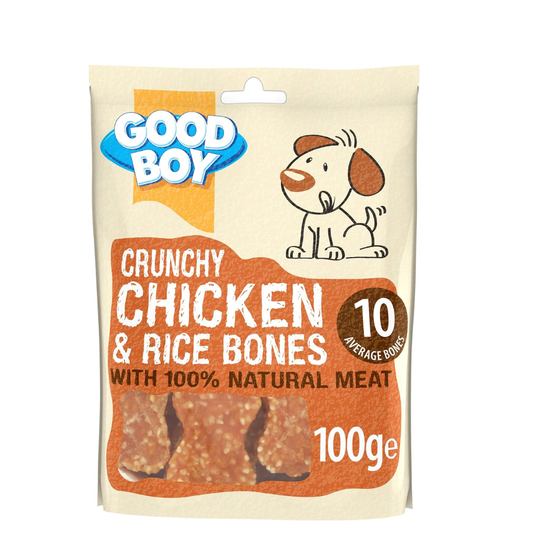 جود بوي - عظام دجاج وأرز مقرمشة للكلاب - 100 غرام
