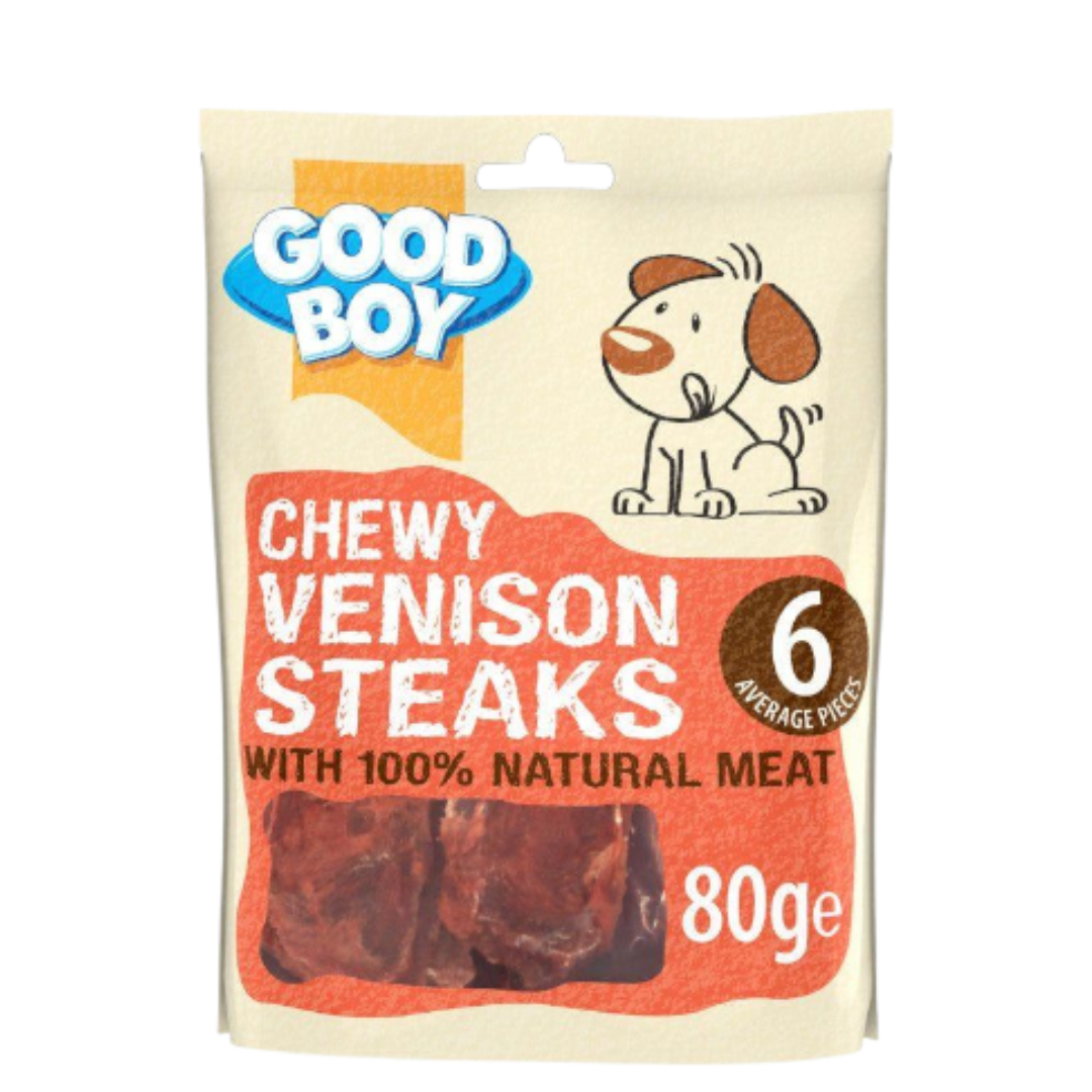 Good Boy - Chewy Venison Steaks - 80G