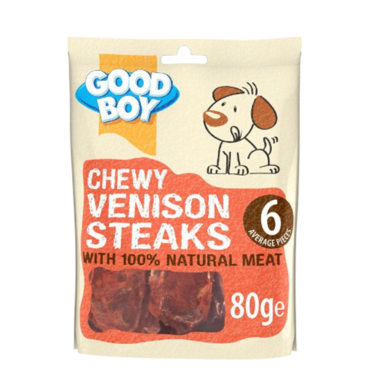 جود بوي - شرائح لحم الغزال المطاطية للكلاب- 80 غرام
