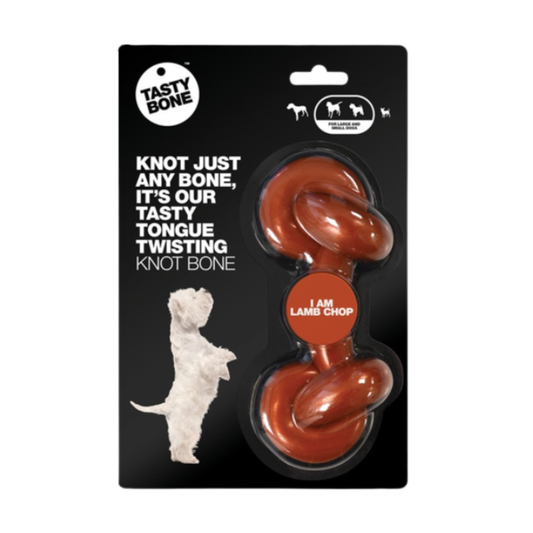 TastyBone Nylon Knotted Bone, Lamb Chop Flavor