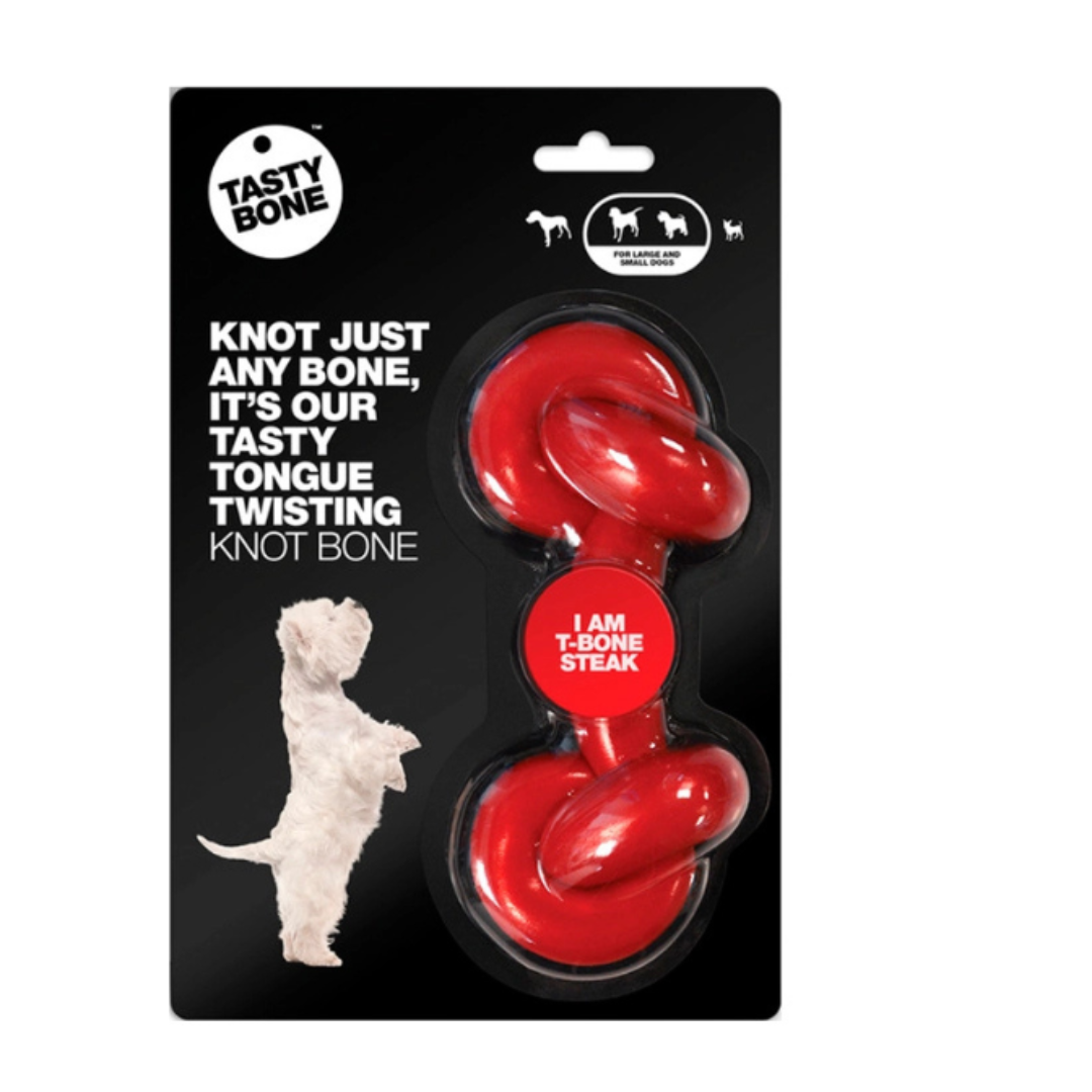TastyBone Nylon Knotted Bone, T-Bone Steak Flavor