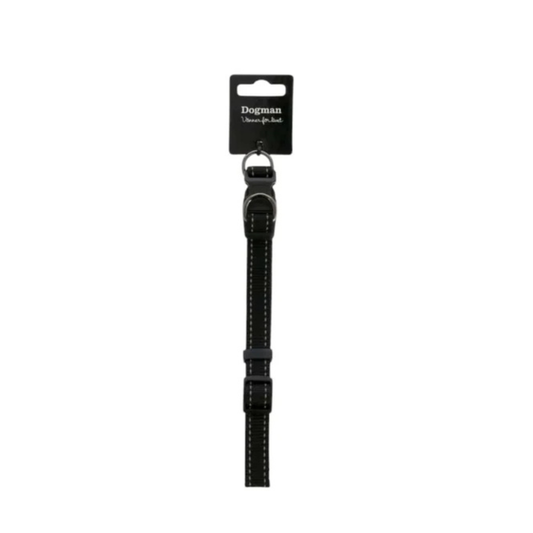 DogMan-Adjustable Collar Blk 35-50cm
