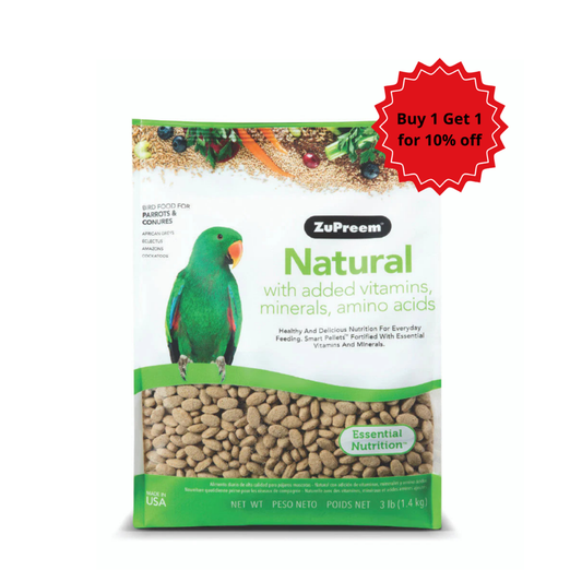 Zupreem -  Natural Avian Diet Parrots & Conures 3lb (1.36kg)