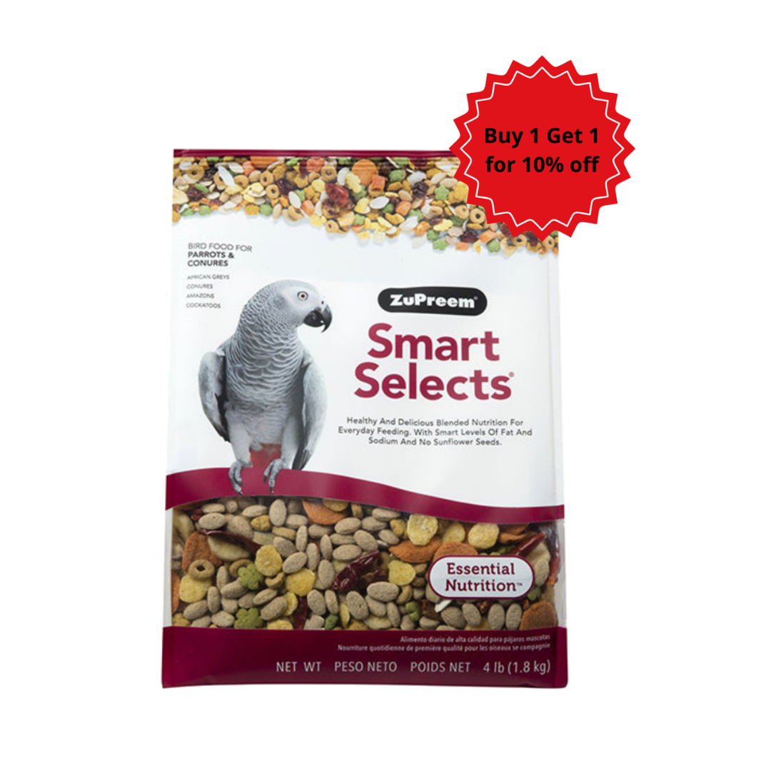 Zupreem -  Smart Selects Parrots & Conures 4lb