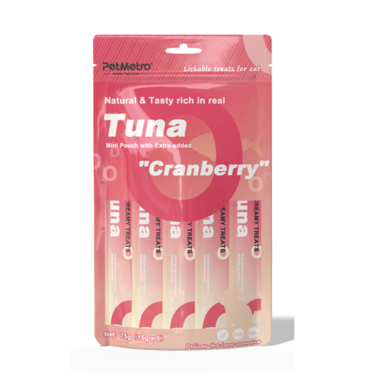 Pet Metro - Flavor Tuna & Cranberry Creamy treats 15g