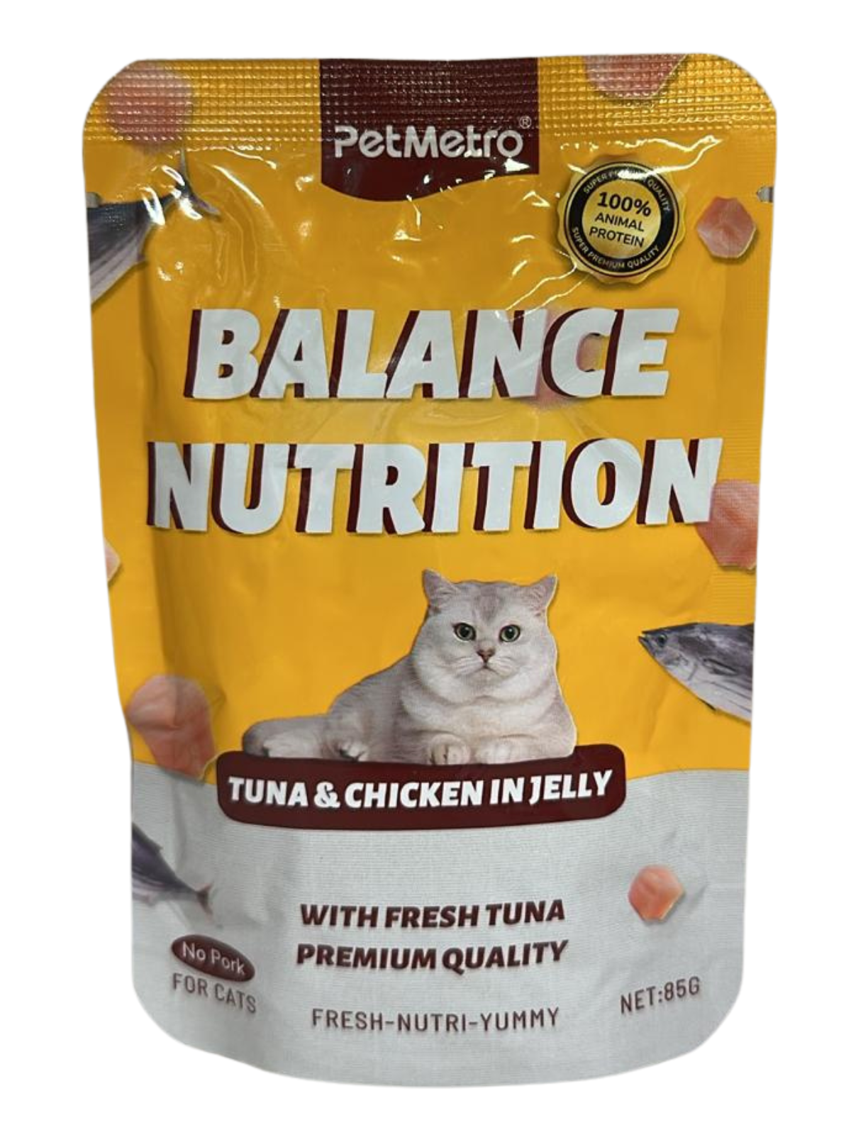 Pet Metro - Flavor Tuna&Chicken  JELLY IN POUCH 85g