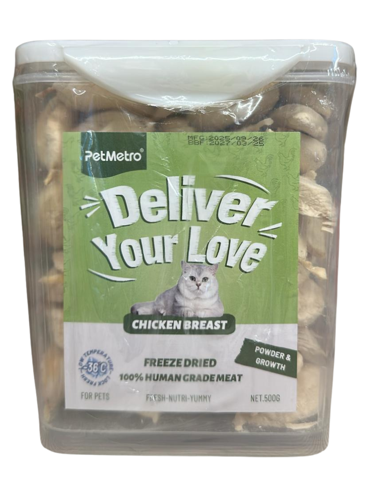 Pet Metro - Flavor Chicken Breast  FREEZE DRIED FOOD 500g