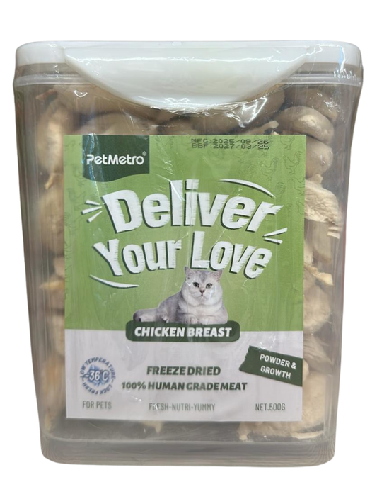 Pet Metro - Flavor Chicken Breast  FREEZE DRIED FOOD 500g