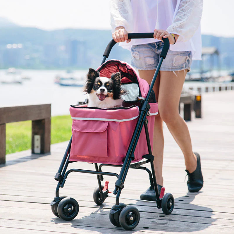 Ibiyaya-Astro Go Lite Pet Stroller - Rose Pink