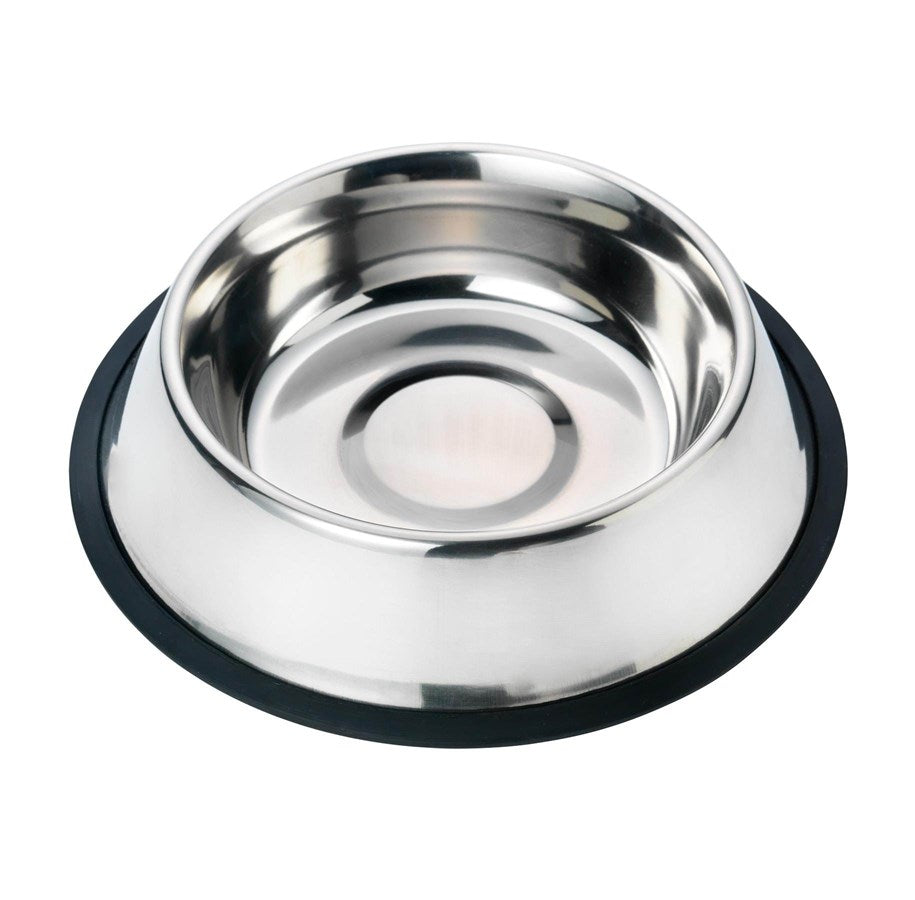 Dogman-Food bowl stainless steel rubber 0.7 L