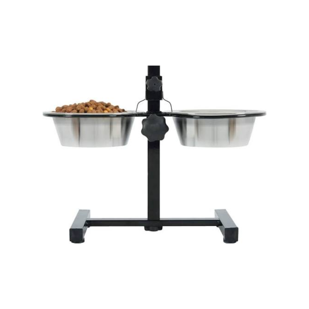 Zolux Adjustable Stand with Stainless Steel Dog Bowls 0.7 L