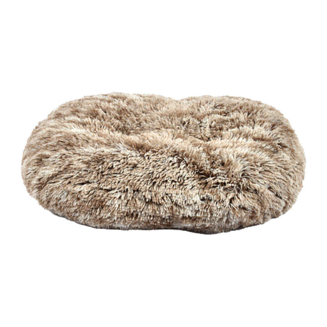 Bobby Oval Furry Cushion Grey 103 x 72 cm