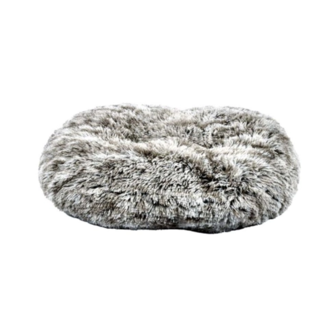 Bobby Oval Furry Cushion Bicolour Black 103 x 72 cm