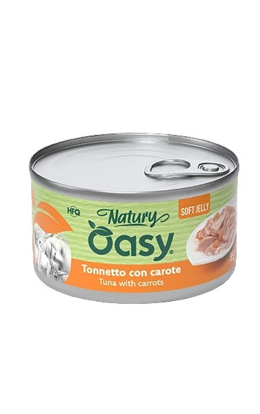 Oasy Wet Cat Natury Soft Jelly -  Tuna with Carrote 150g