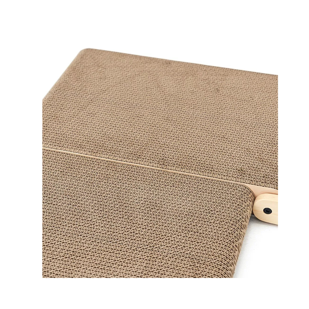 Ibiyaya-Fold-Out Cardboard Cat Scratcher - Cinnamon