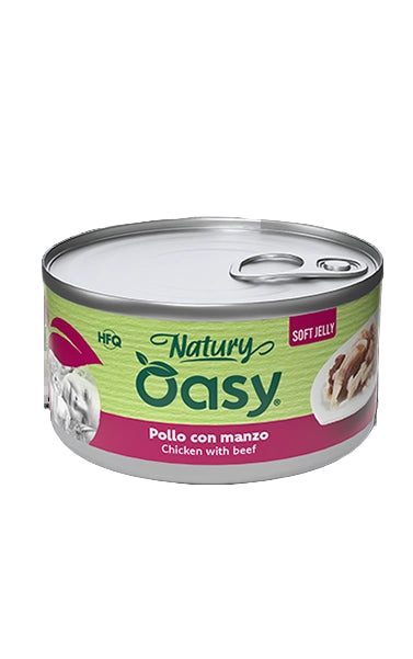 Oasy Wet Cat Natury Soft Jelly - Chicken with Beef 150 gr