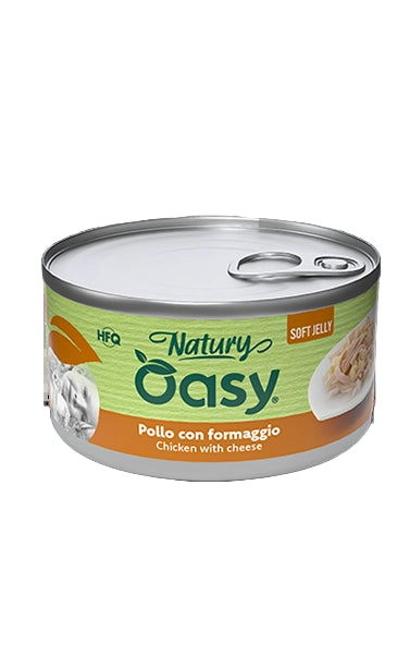 Oasy Wet Cat Natury Soft Jelly - Chicken with Cheese 150g