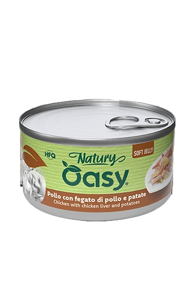 Oasy Wet Cat Natury Soft Jelly - Chicken with Liver and Potatoes 150g