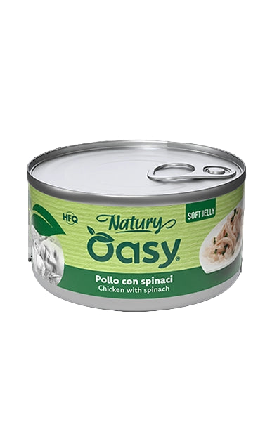 Oasy Wet Cat Natury Soft Jelly - Chicken with SPINACH 150 g