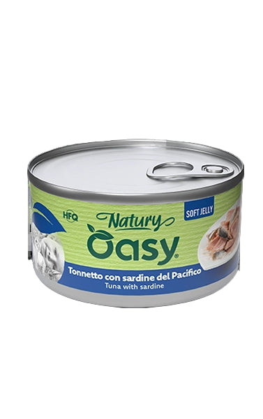 Oasy Wet Cat Natury Soft Jelly - Tuna with SARDINE 150g