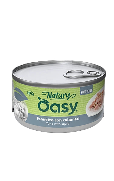 Oasy Wet Cat Natury Soft Jelly - Tuna with Squid 150g