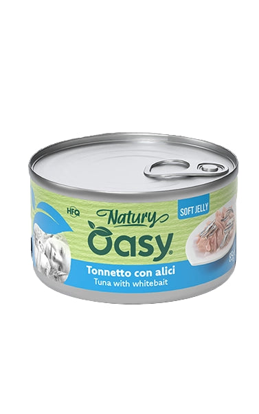 Oasy Wet Cat Natury Soft Jelly - Tuna with Whitebait 150g