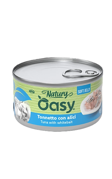 Oasy Wet Cat Natury Soft Jelly - Tuna with Whitebbait 85 g