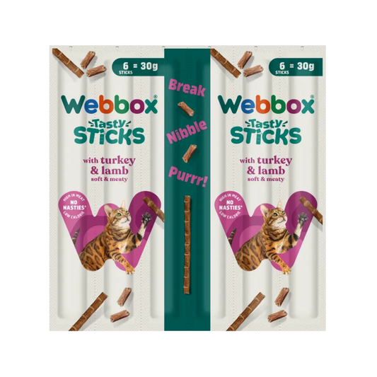 Webbox Cat Treat Tasty Sticks Turkey & Lamb 30 g (6 pcs)